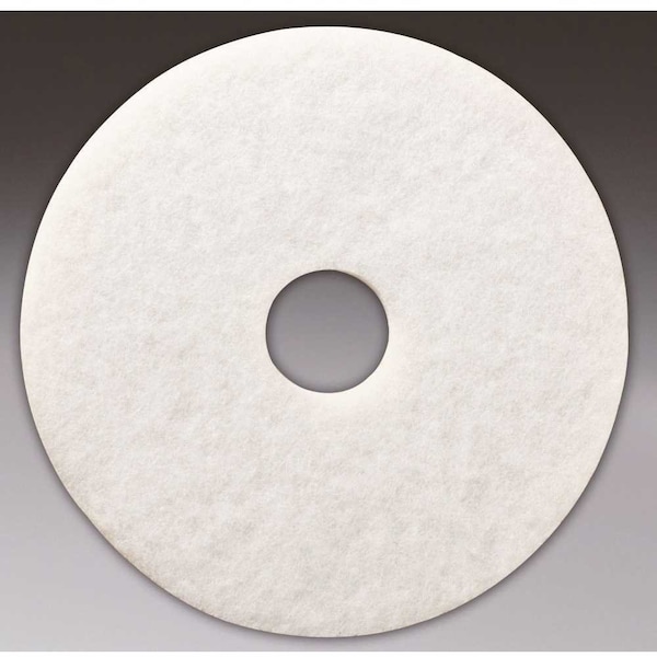 16 in. White Polishing Floor Pad